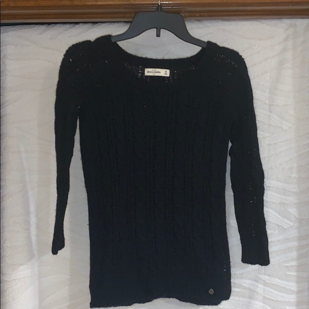 Abercrombie Kids Girls’ M Navy 3/4 Sleeve Sweater